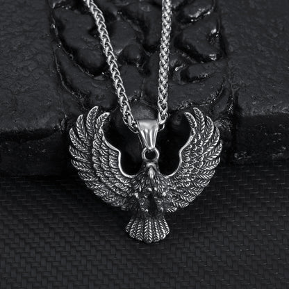 Men's Titanium Steel Eagle Punk Retro Trendy Pendants