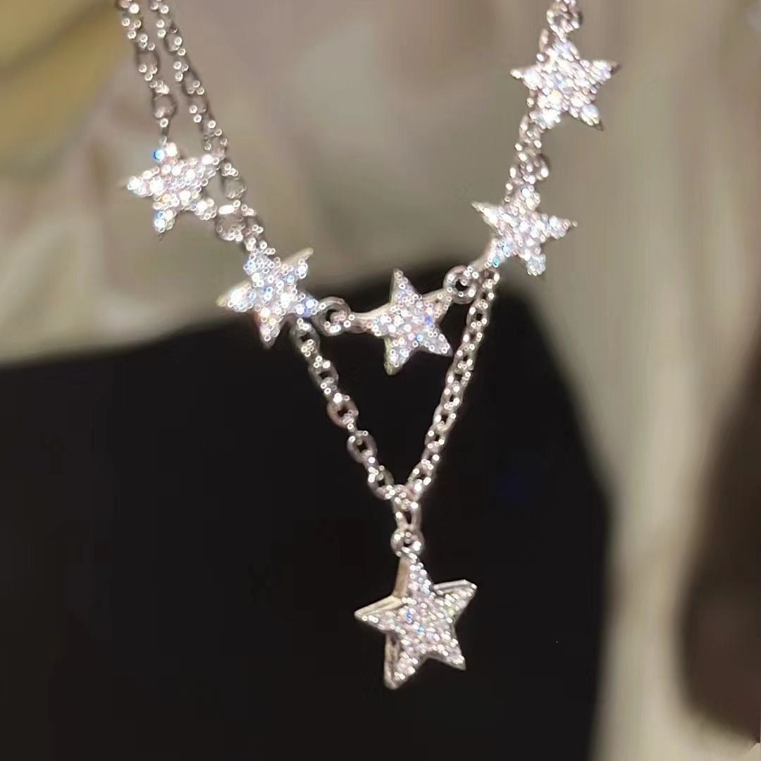 Double Layer Twin Design Light Luxury Necklaces