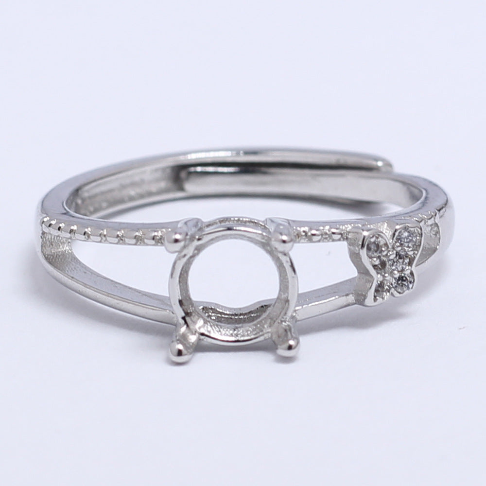 Frame Open Mouth Autumn Copper Alloy Electroplating Sier Rings