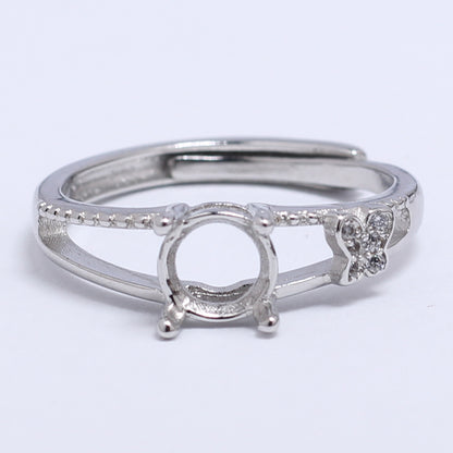 Frame Open Mouth Autumn Copper Alloy Electroplating Sier Rings