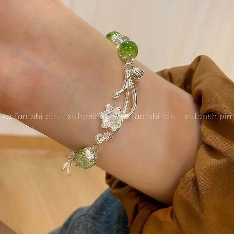 Chinese Style Lucky Bag Beaded Bamboo Bracelets