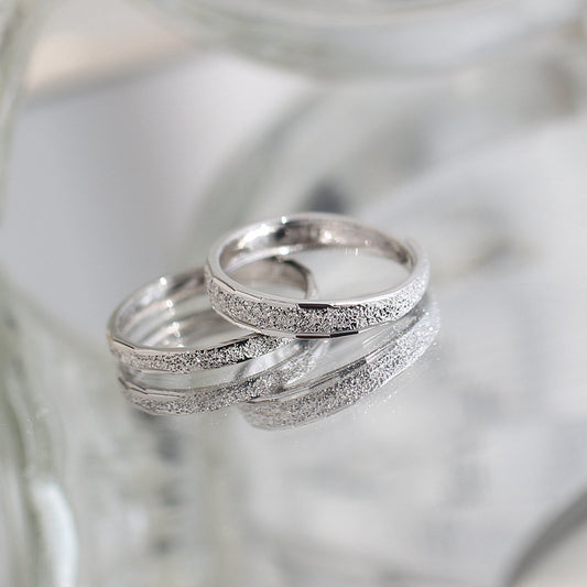 Starry Simple Couple Trendy Star River Brilliant Rings