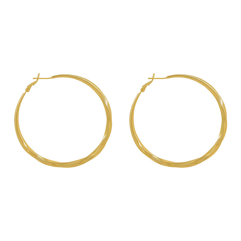 Metal Oversized Circle Simple Cold Style Earrings