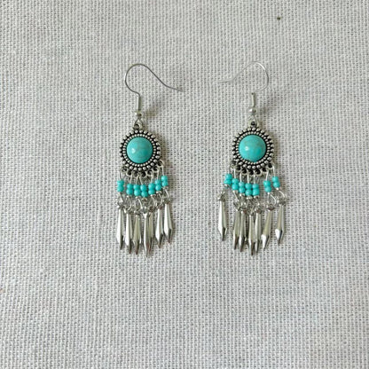 Temperament Personality Bohemian Small Ethnic Style Bead Tourist Earrings