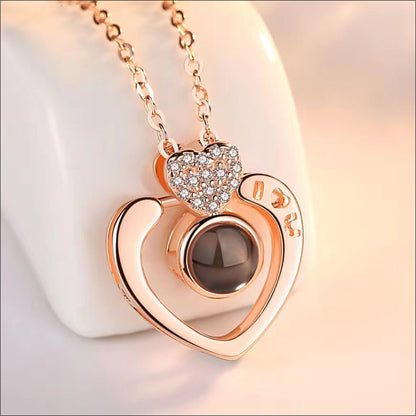 Love Language You Deer Projection Female Necklaces