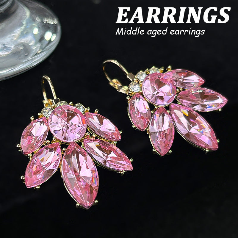 Design Elegant Flower Light Luxury High Earrings