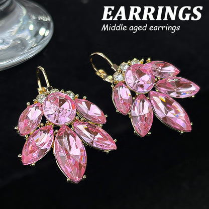 Design Elegant Flower Light Luxury High Earrings