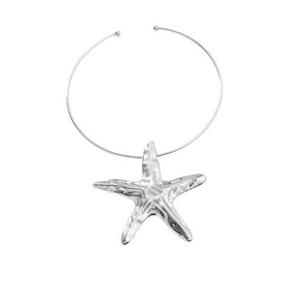 Women's Alloy Starfish Collar Exaggerated Trendy Metal Necklaces