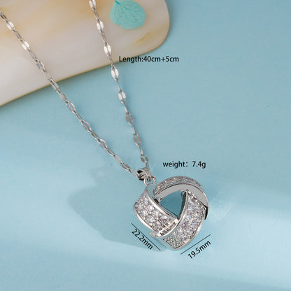 Women's Zircon Geometric Special Interest Light Luxury Design Necklaces