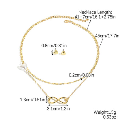 Jewelry Suit Five-pointed Star Twin Zircon Necklaces