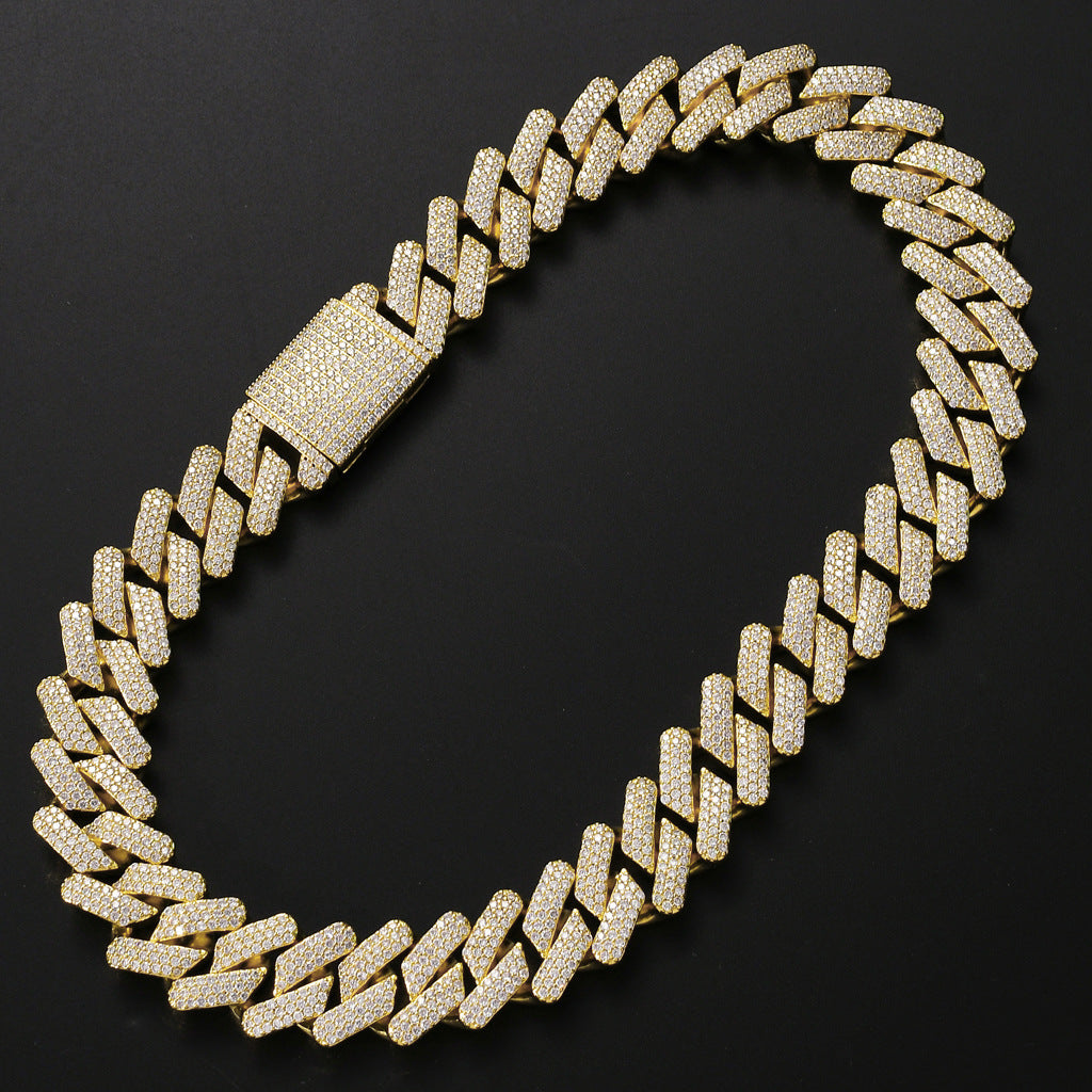 Men's Buckle Miami Bar Cuban Link Chain Necklaces