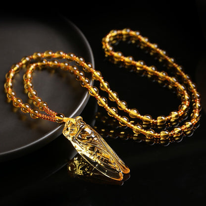 Women's & Men's Knows Cicada Glass Crystal Golden Make Pendants