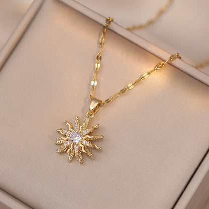 Women's Steel Sun Ball Retro Affordable Luxury Elegant Necklaces