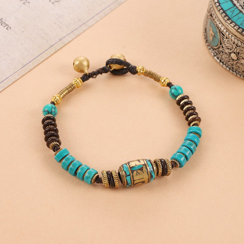 Women's Tibetan Nepal Beaded Vintage Exotic Ethnic Style Design Chinese Bracelets