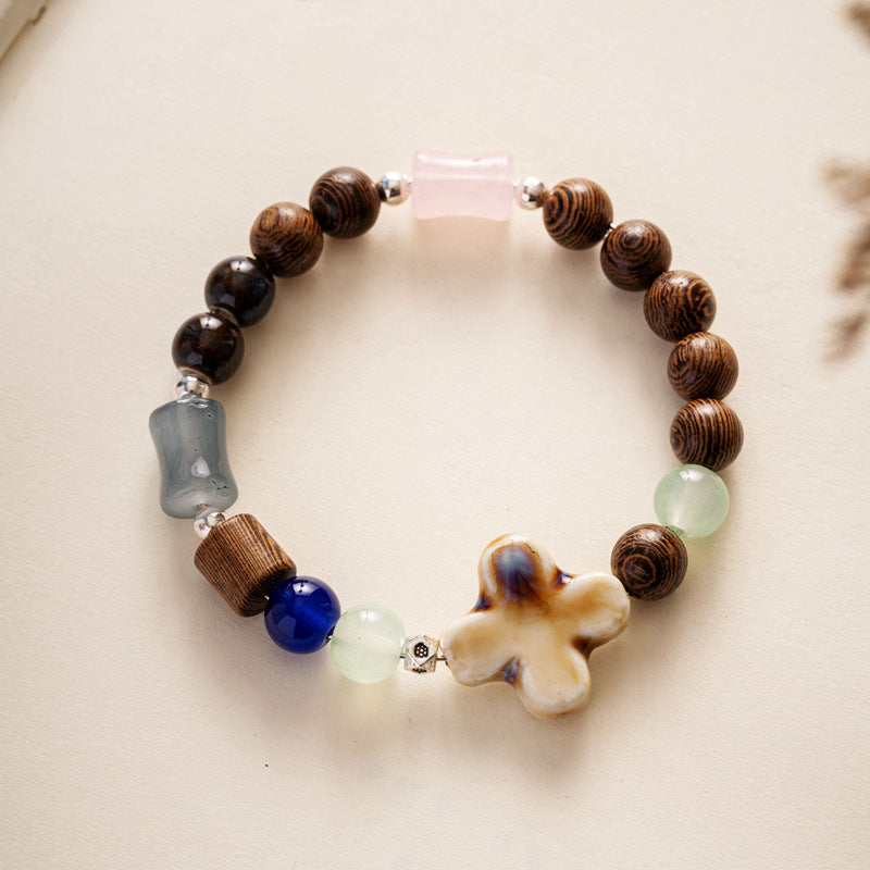 Ceramic Ornament Fashion Flower Glaze Beads Casual Bracelets