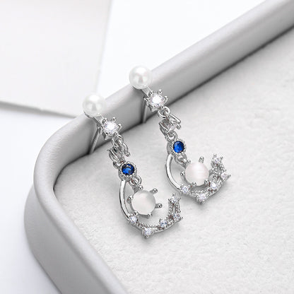 Women's Star Moon Ear Asymmetric Fashion Elegant Earrings