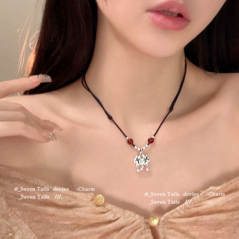 Chinese Moon Niche Cute Girlfriends Clavicle Chain High-grade Couple Necklaces