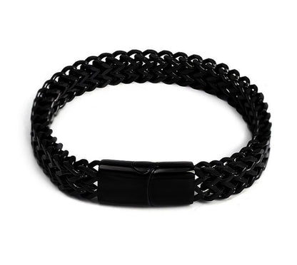 Men's Woven Double Row Positive Negative Scale Bracelets