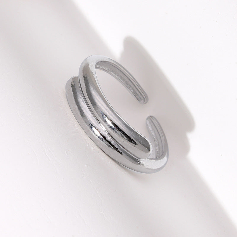 Style Stainless Steel Open Minimalist High-grade Rings