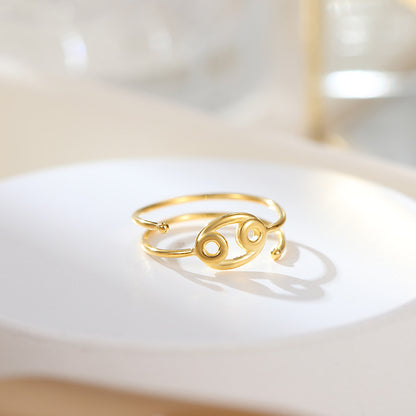 Layer Twee Constellations Glossy Simple Male Female Rings