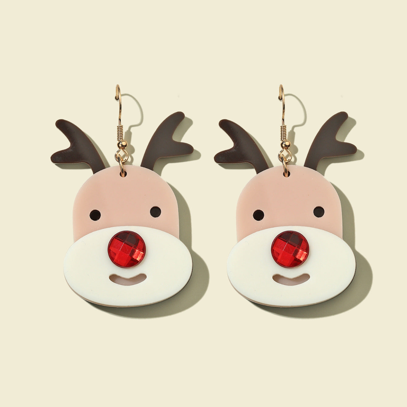 Sweet Cute Acrylic Santa Claus Snowman Earrings