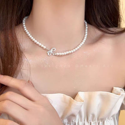 Small Beads Pearl Australian White Perfect Circle Flawless Strong Necklaces