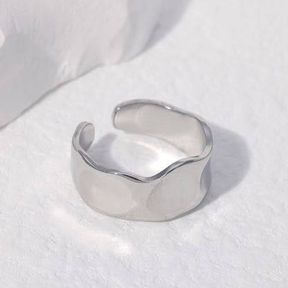 Stainless Steel Open Female Irregular Wind Rings