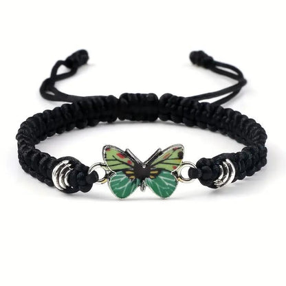 Women's Slouchy Butterfly Woven Adjustable Insect Bracelets