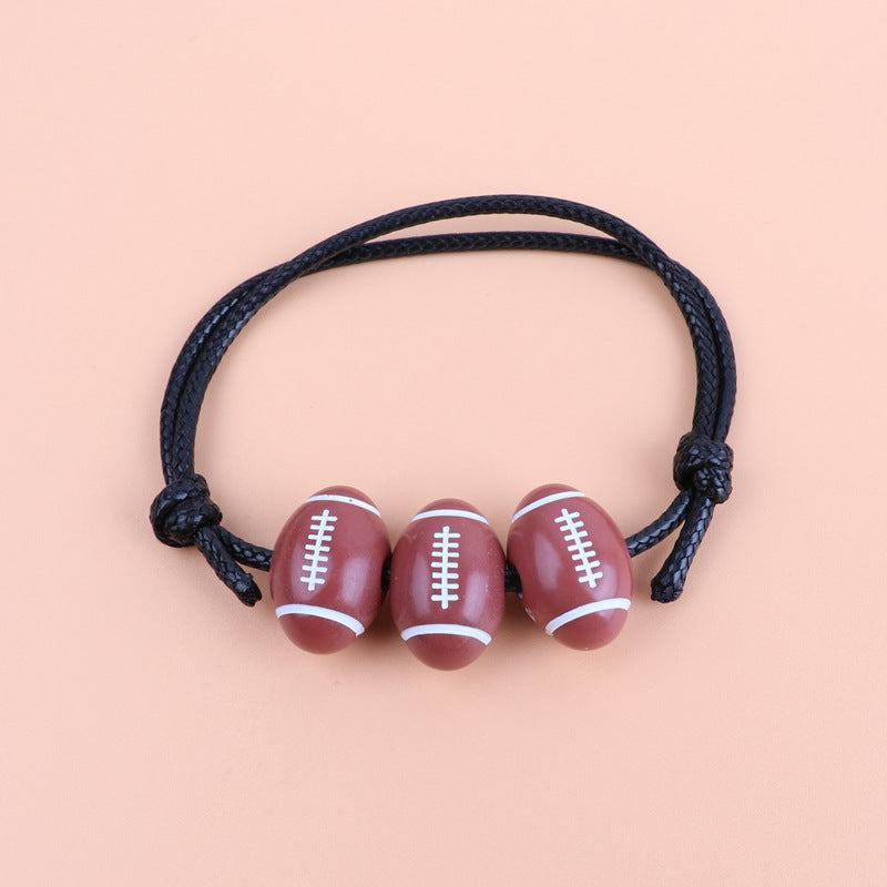 Football Fashionable Exquisite Row Ball Woven Bracelets