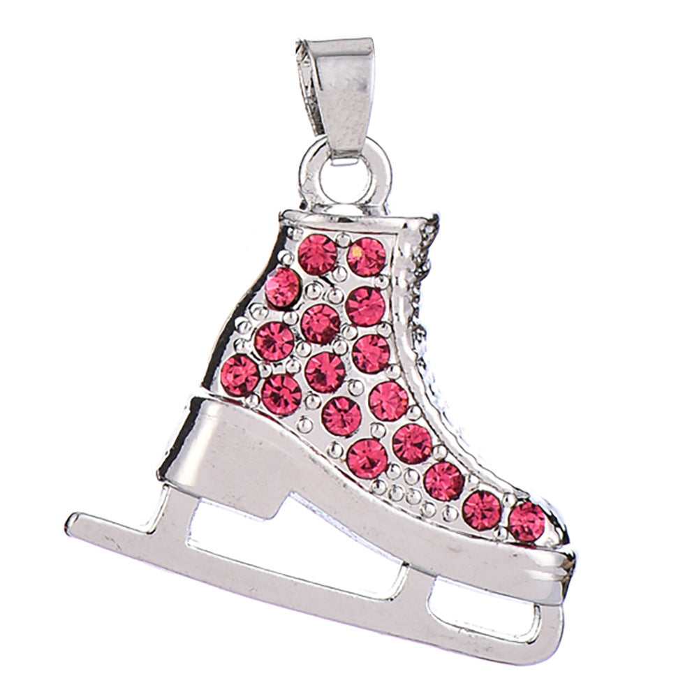 Alloy Rhinestone Skating Charm Jewelry Making Pendants