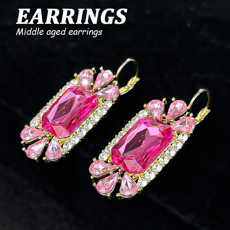 Design Elegant Flower Light Luxury High Earrings