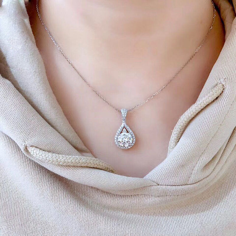 Water Drop Pear-shaped Imitation Moissanite High Pendants