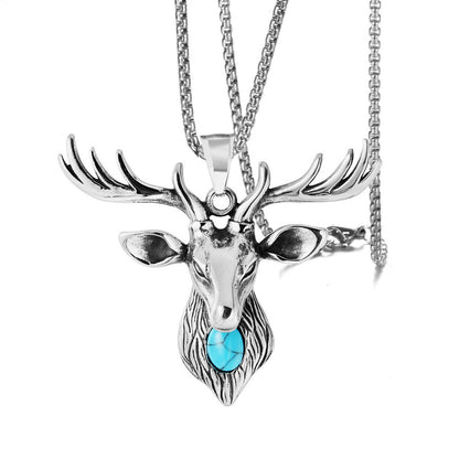 Casting Deer Stainless Fashion Accessories Retro Necklaces