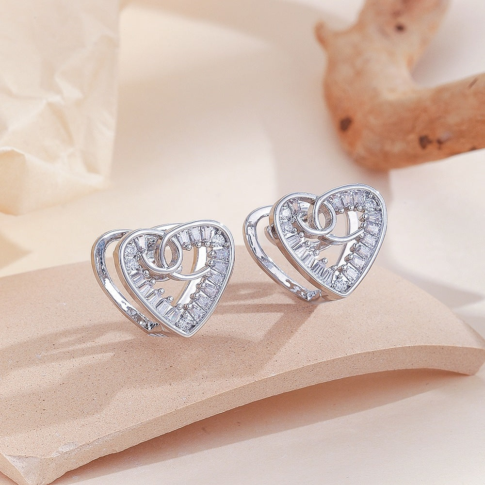 Personality High-grade Zircon Versatile Design Exquisite Earrings