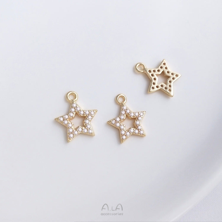 Retention Micro Inlaid Zircon Star Moon Pendants