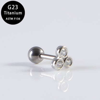 Ear Rivet Bone Pin Accessories Titanium Internal Thread Earrings