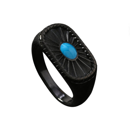 Steel Casting Fashion Palace Style Colorful Oil Rings