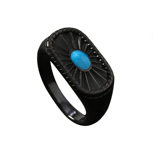 Steel Casting Fashion Palace Style Colorful Oil Rings