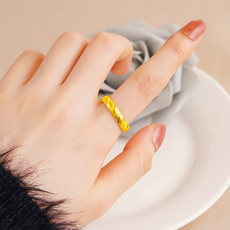 Live Mouth Real Bronze Imitation Little Rings